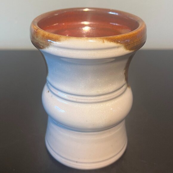 Handcrafted Hand-Thrown Artist Signed Studio Pottery Mug Earthy Metallic Glaze - Picture 11 of 16